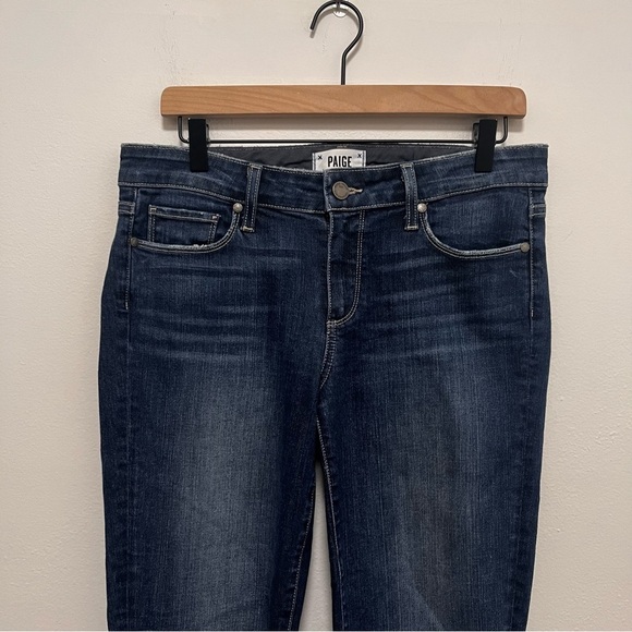 PAIGE Skyline Ankle Peg Raw Step Hem Jeans Size 30 - Picture 4 of 12